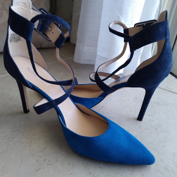 Beautiful Nine West colorblock heels 8.5 - Picture 1 of 3